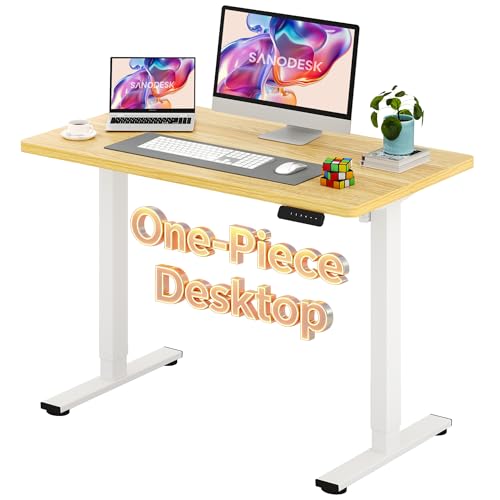 SANODESK One-Piece Electric Height Adjustable Standing Desk 48''x 24''